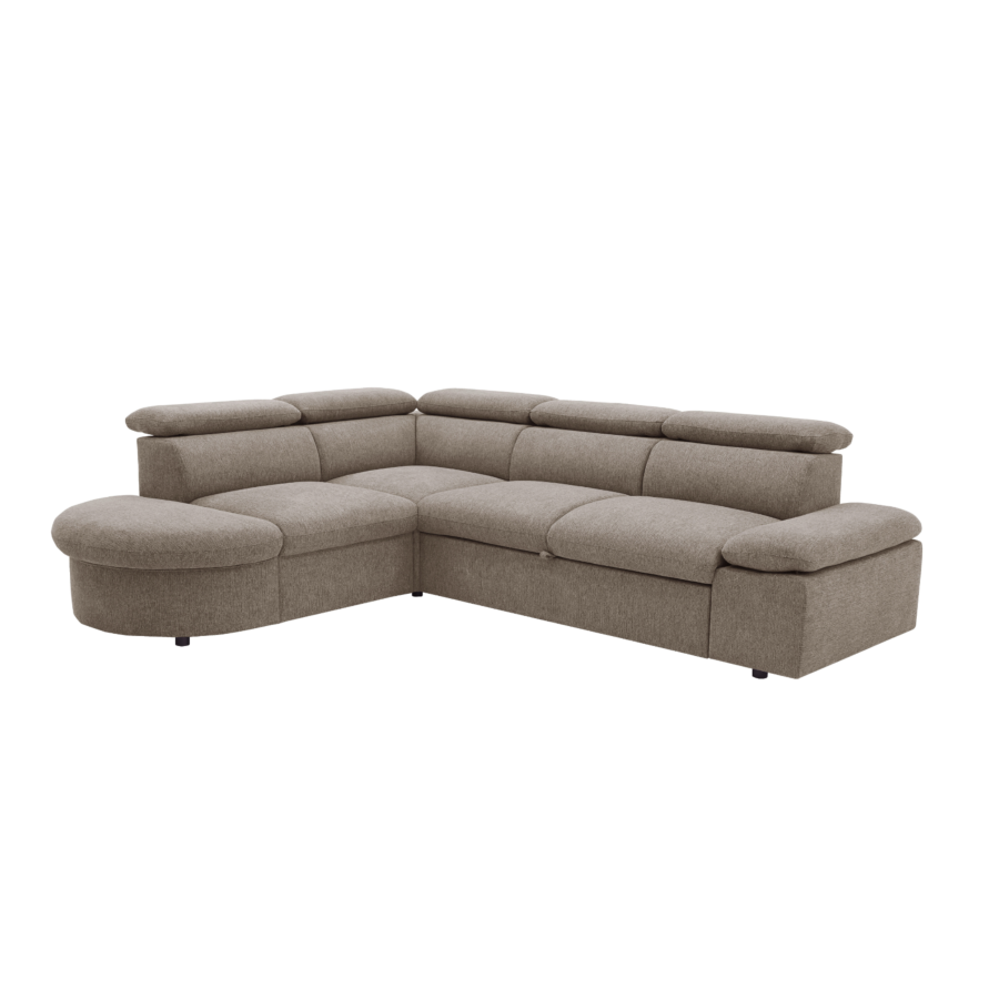 Canapé D'angle FIRENZE Réversible - Marron Sofa