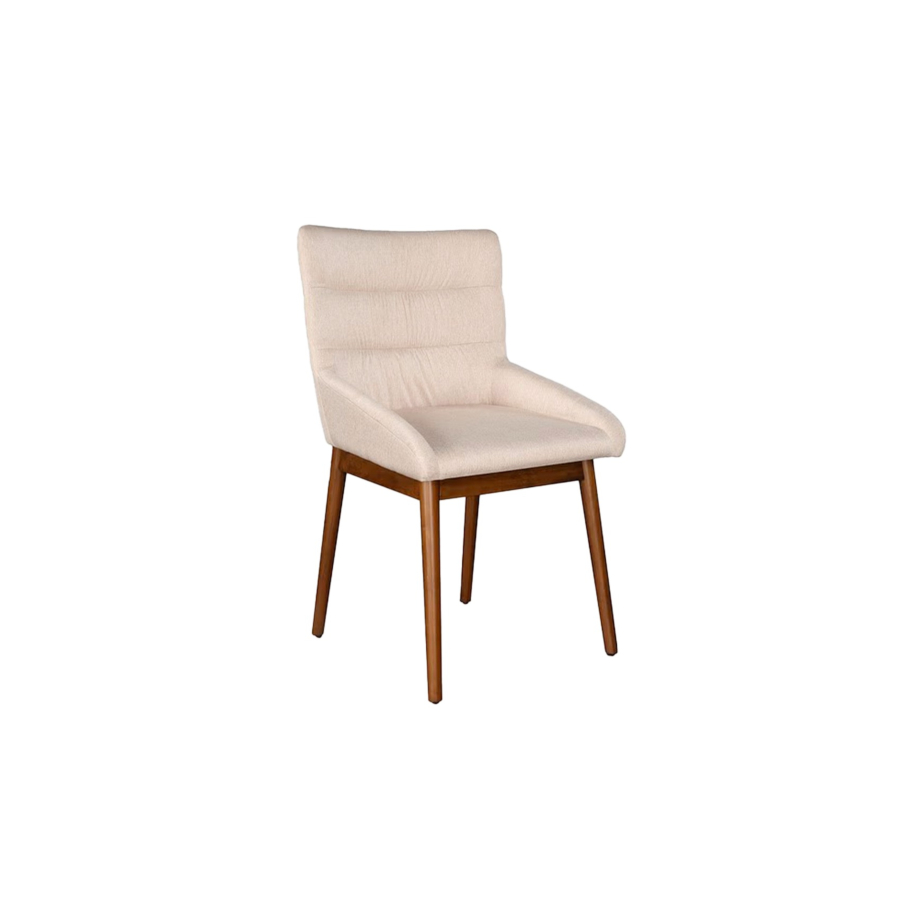 Chaise MARCELLA - Blanc / Marron Séjour