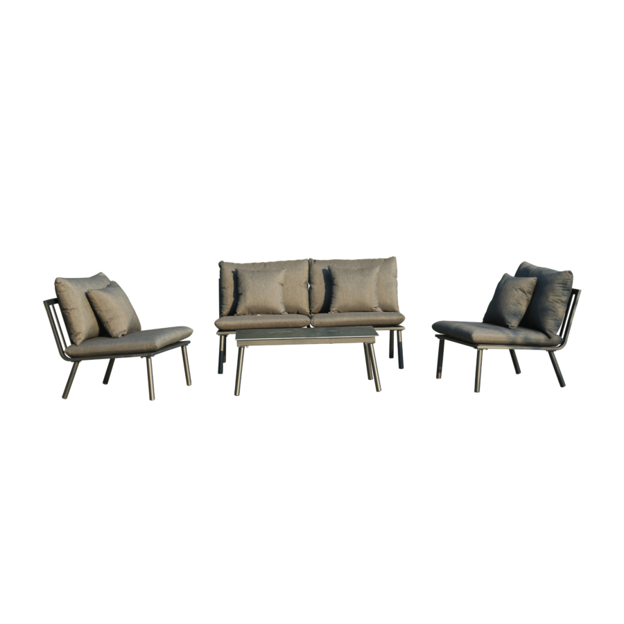 Set De Jardin VALENTINA - Noir Meubles jardin