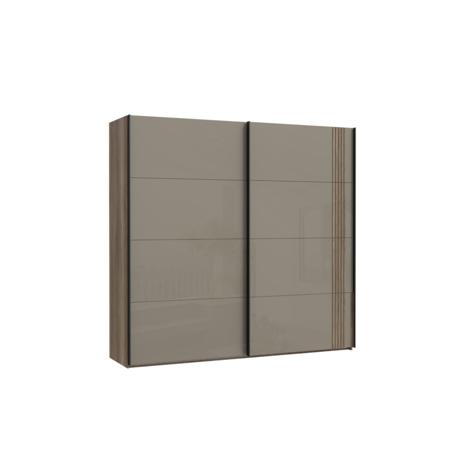 Armoire SAVONA - Gris / Beige Déstockage