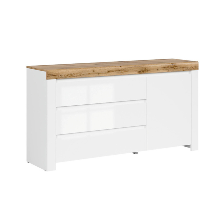 Double Commode HOLTEN - Chêne / Blanc Promos printemps