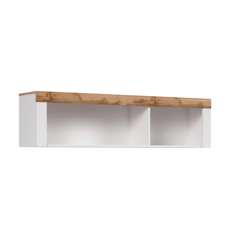 Etagère HOLTEN + 2 Niches - Chêne / Blanc Promos printemps