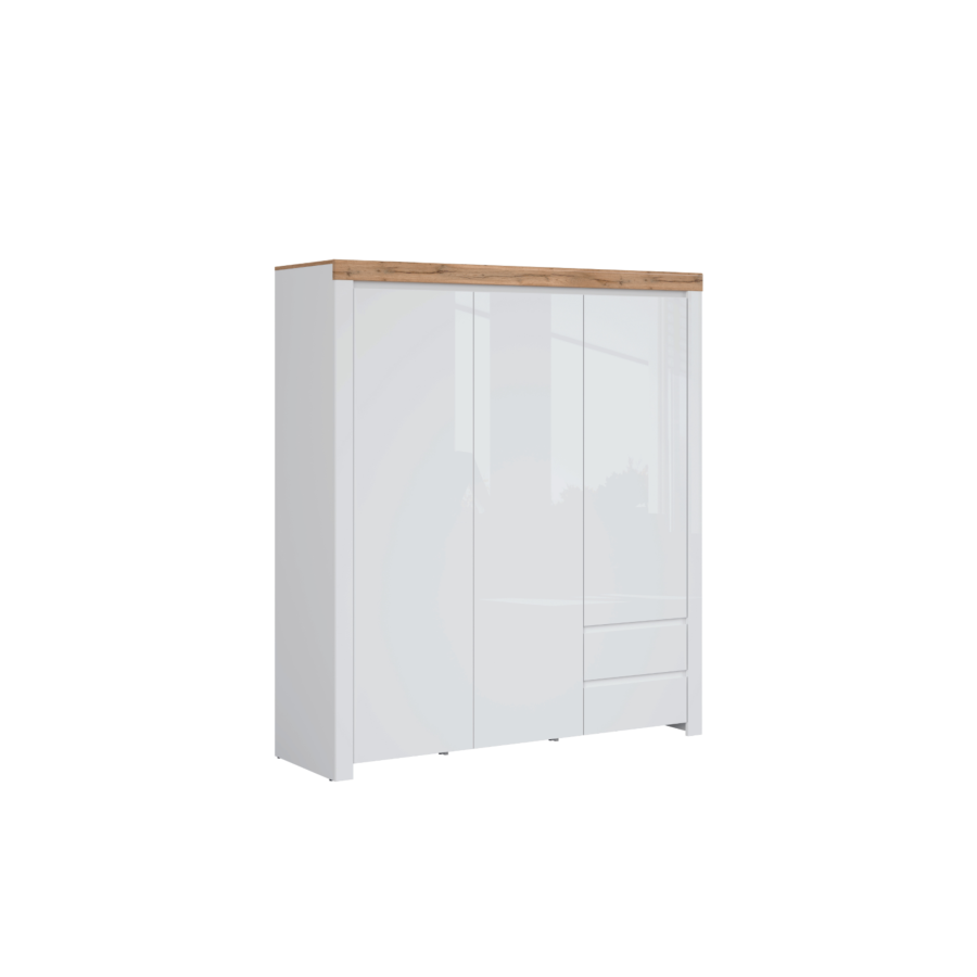 Armoire HOLTEN - Chêne / Blanc Promos printemps
