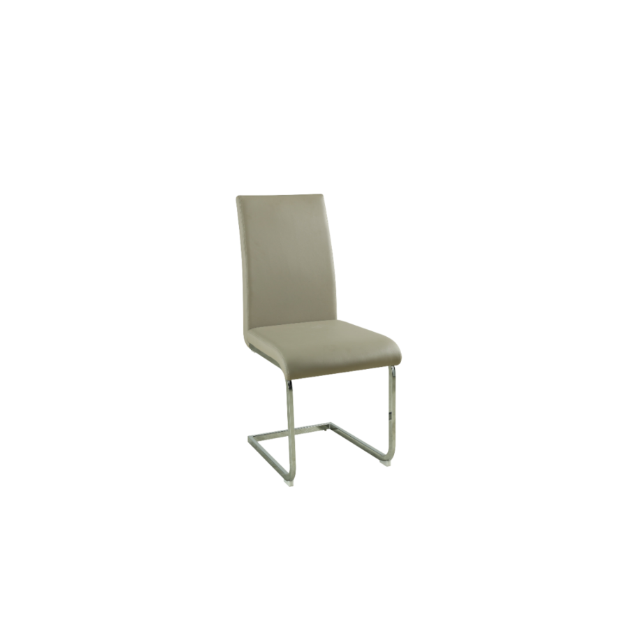 CHAISE NARA PIETEMENTS CHROMÉS - Taupe Chaises sans accoudoir