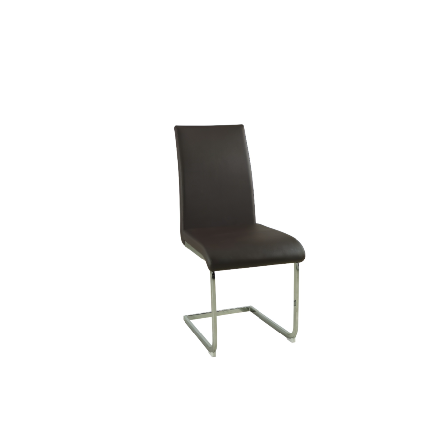CHAISE NARA PIETEMENTS CHROMÉS - Marron Chaises sans accoudoir