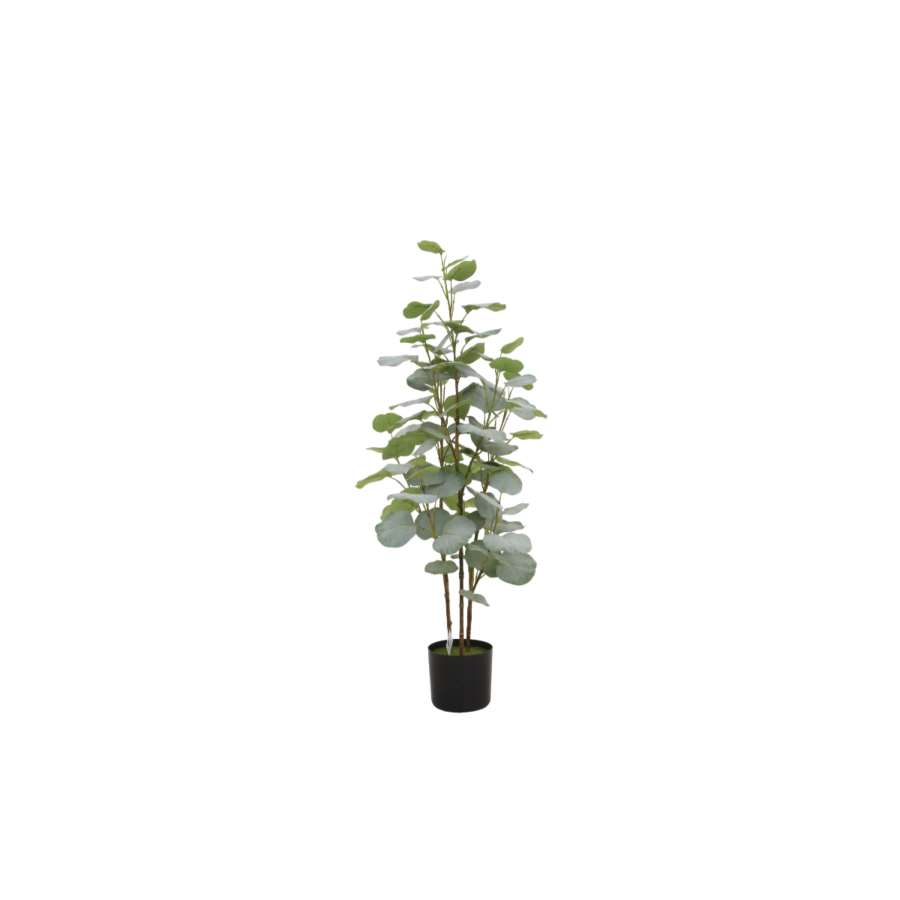Feuille d'eucalyptus avec pot 121cm - Vert Plantes et fleurs artificielles