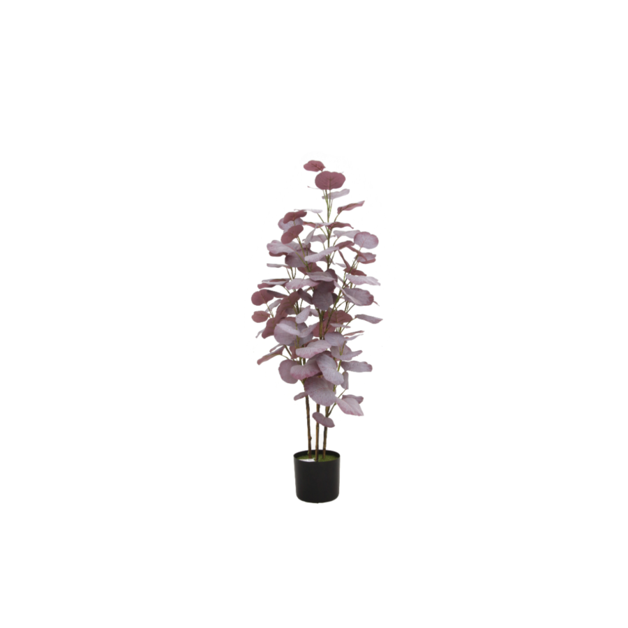 Feuille d'eucalyptus avec pot 121cm - Violet Plantes et fleurs artificielles