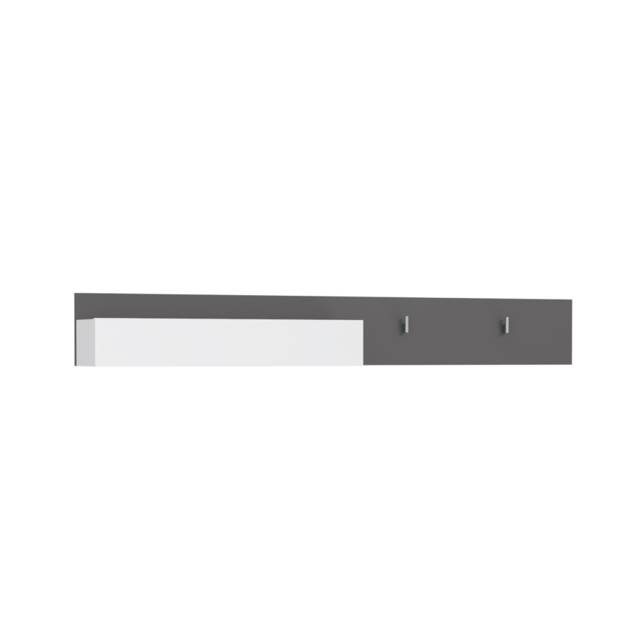 Étagère Murale QUAYLE - Gris Blanc RANGEMENTS