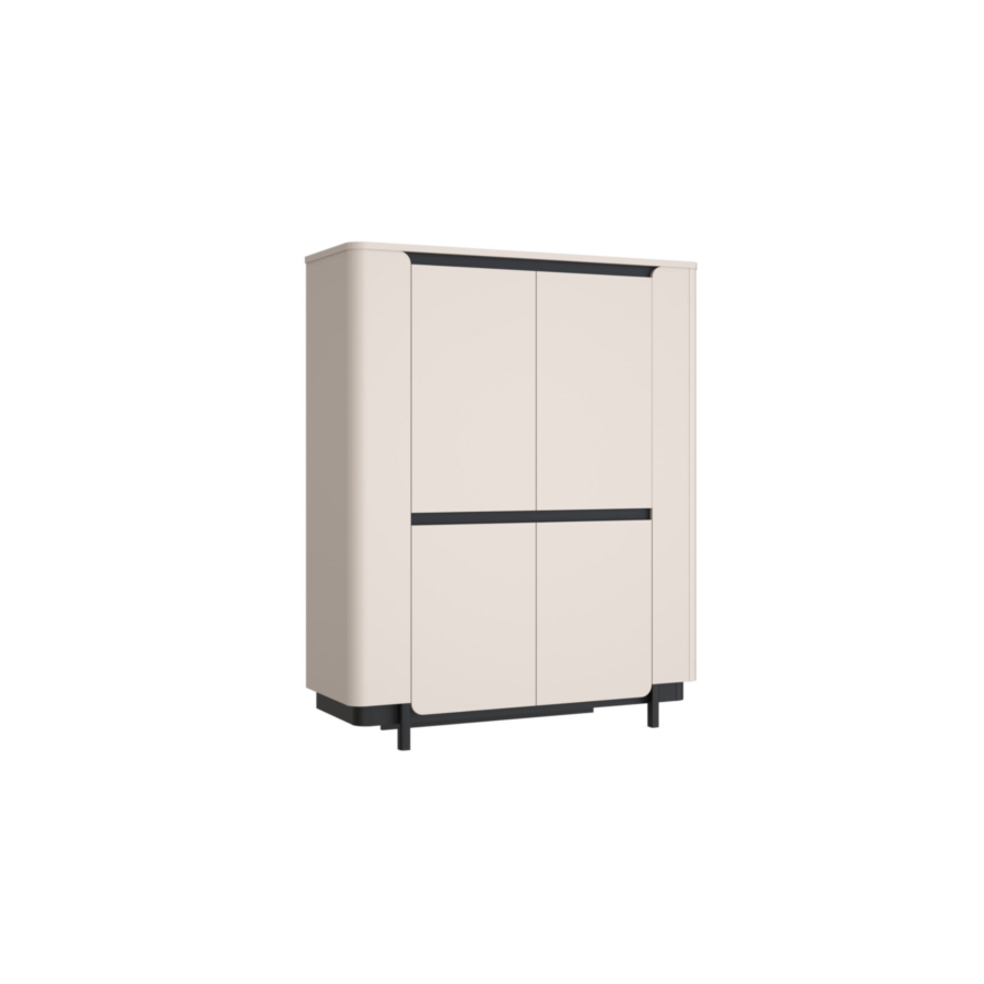 Vitrine VODOL - Beige / Noir Soldes été