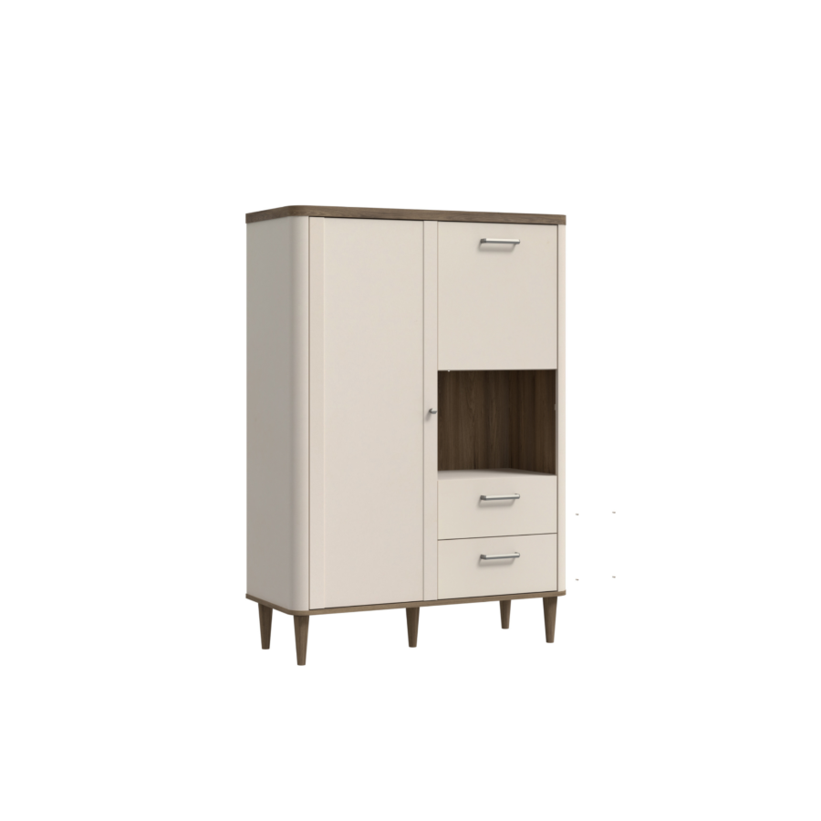 Vitrine LACETTI 103cm - Beige / Crème Vitrines Et Étagères