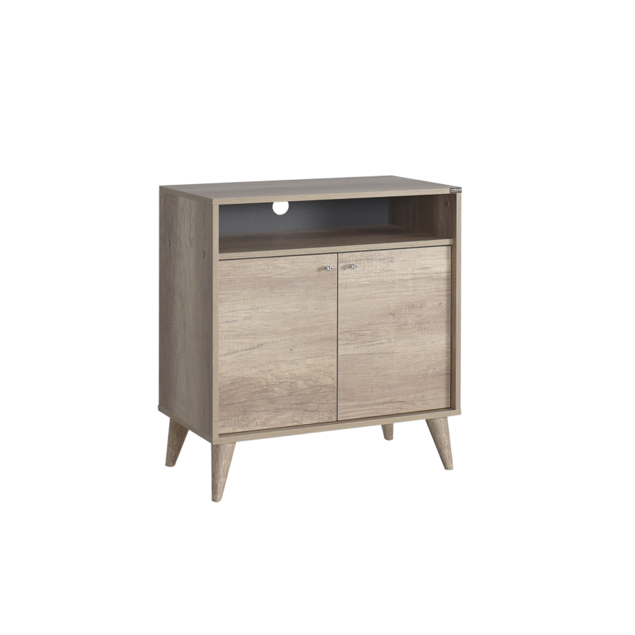 Meuble Multifonctions LONDON 2 Portes + Niche - Beige Foncé Soldes été vague 2
