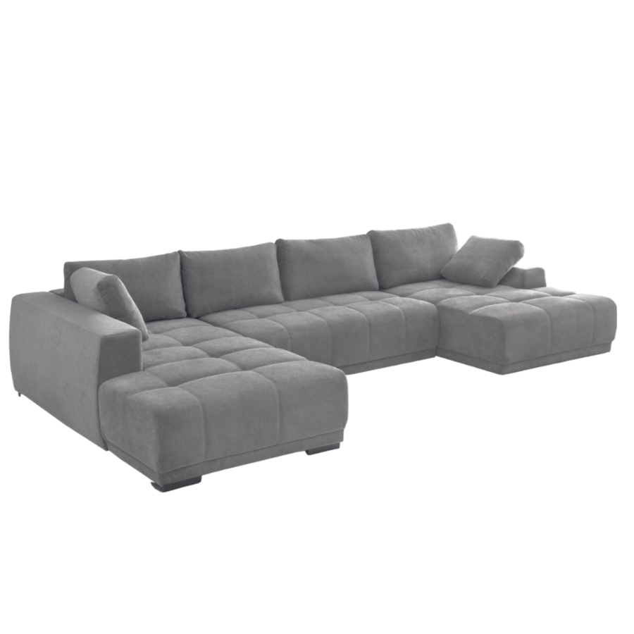 Canapé BOLERO Panoramique Gauche - Gris foncé Soldes été