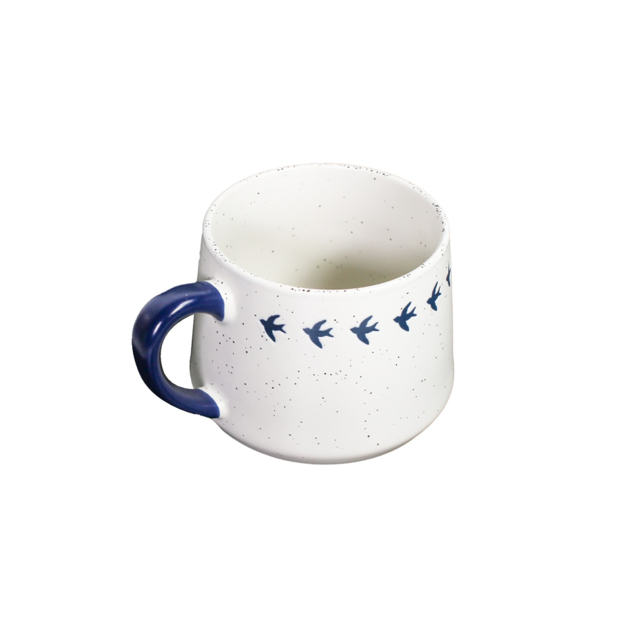 Mug WAVE En Porcelaine - Blanc / Bleu Thermos et Boîtes de conservations