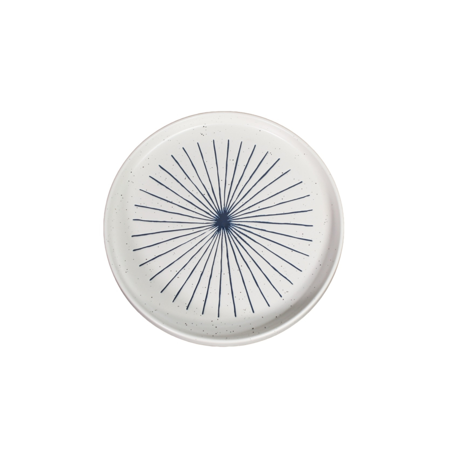 Plat WAVE En Porcelaine 15,24cm - Blanc / Bleu Thermos et Boîtes de conservations
