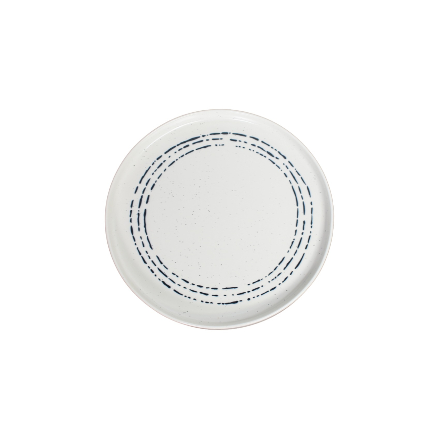 Plat WAVE En Porcelaine 20,32cm - Blanc / Bleu Thermos et Boîtes de conservations