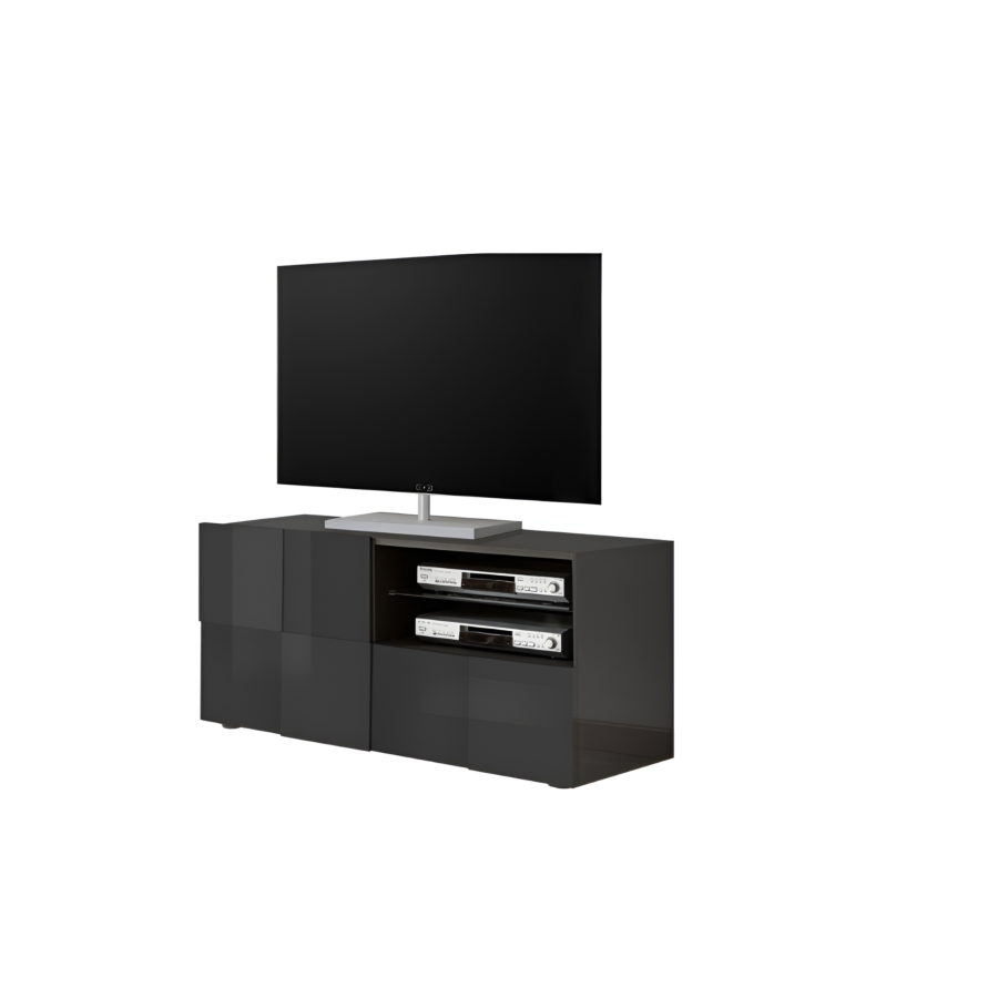 Meuble Tv Dama - Gris Foncé Brillant Sejour