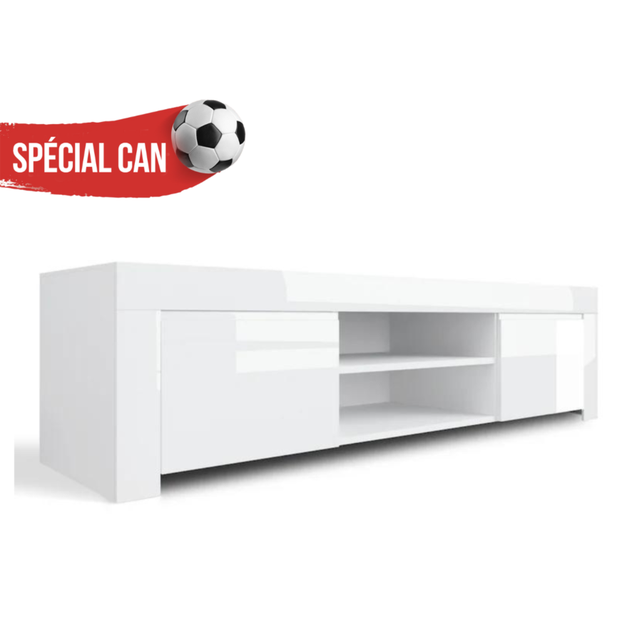 Grand Meuble Tv Amalfi 190Cm - Blanc Spécial CAN