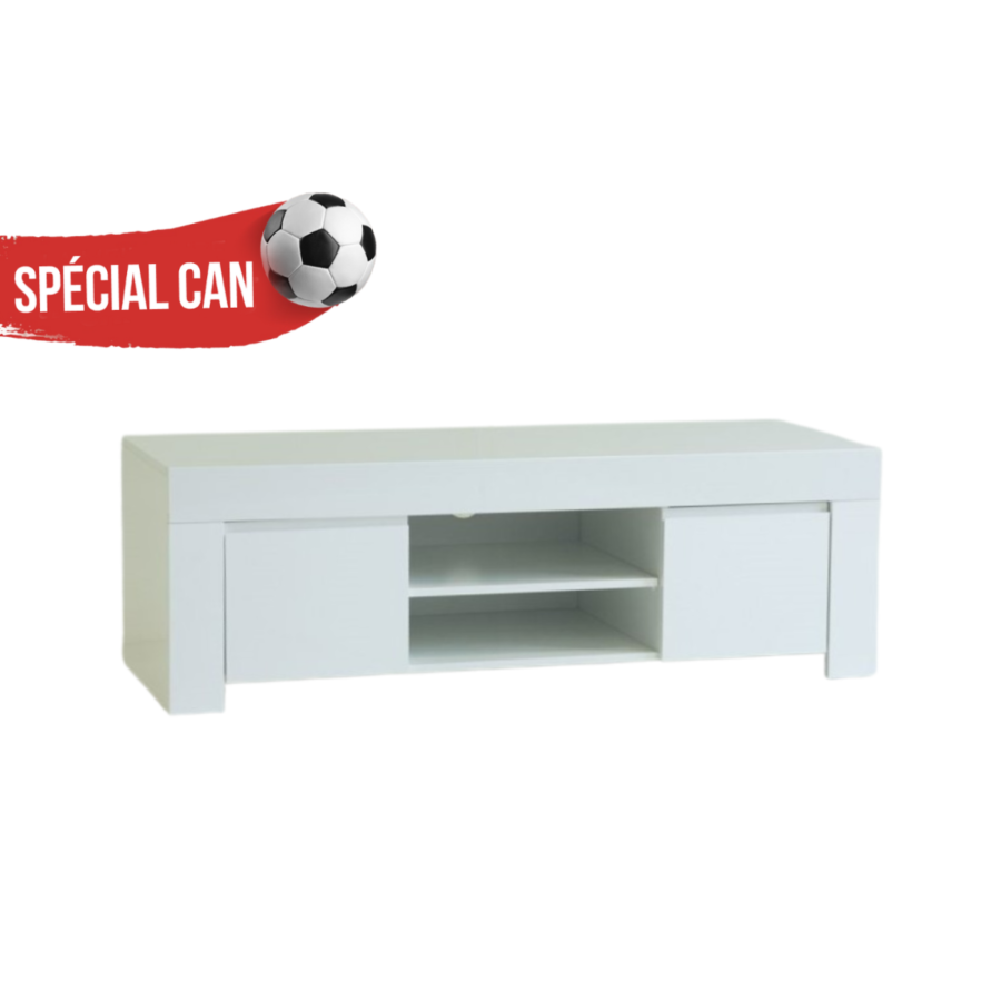 Grand Meuble Tv Amalfi 140Cm - Blanc Spécial CAN