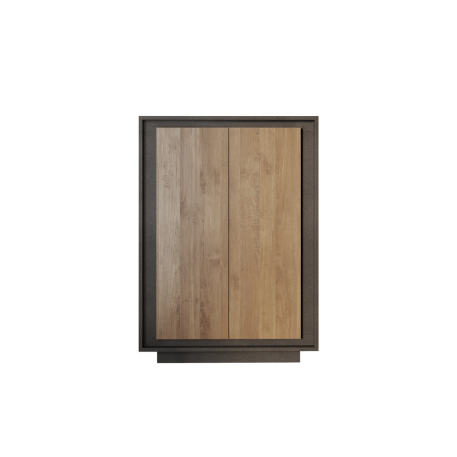 Buffet 2 Portes SKY 106cm - Noir / Marron Soldes été vague 2
