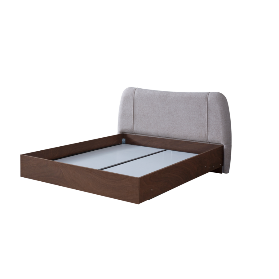 LIT MALAGA AVEC PLANCHE SOMMIER - Marron Bons plans