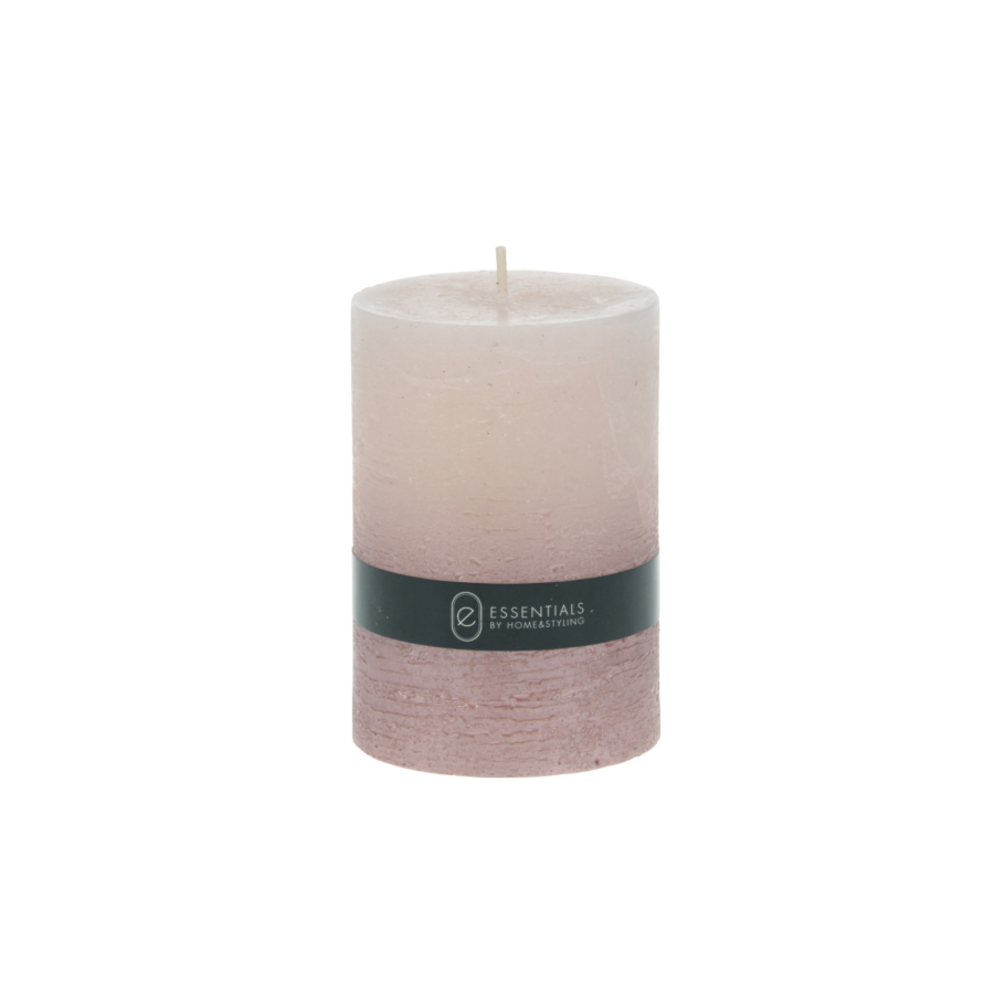 BOUGIE PILIER TREMPÉE 10cm - Blanc / Rose Bougies parfumées Ramadan