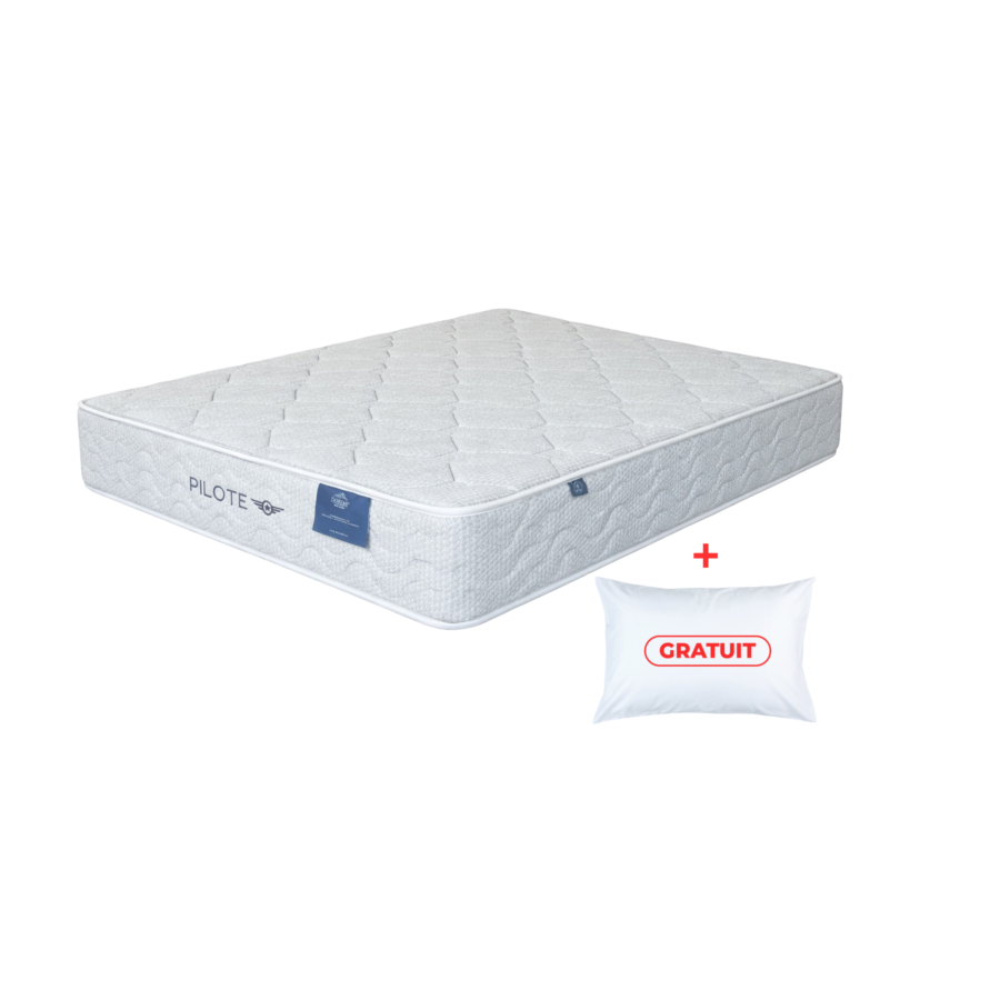 Matelas Doremi Pilote - Gris + Oreiller Gratuit Essentiel HIVER