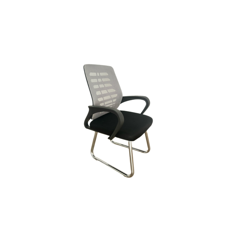 Chaise Visiteur CASUAL - Gris / Noir Chaises avec accoudoir