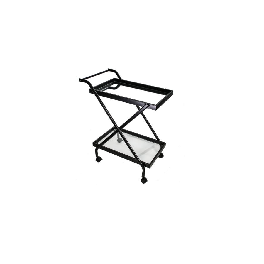 Chariot De Service 65x46x81,5cm - Noir Soldes été