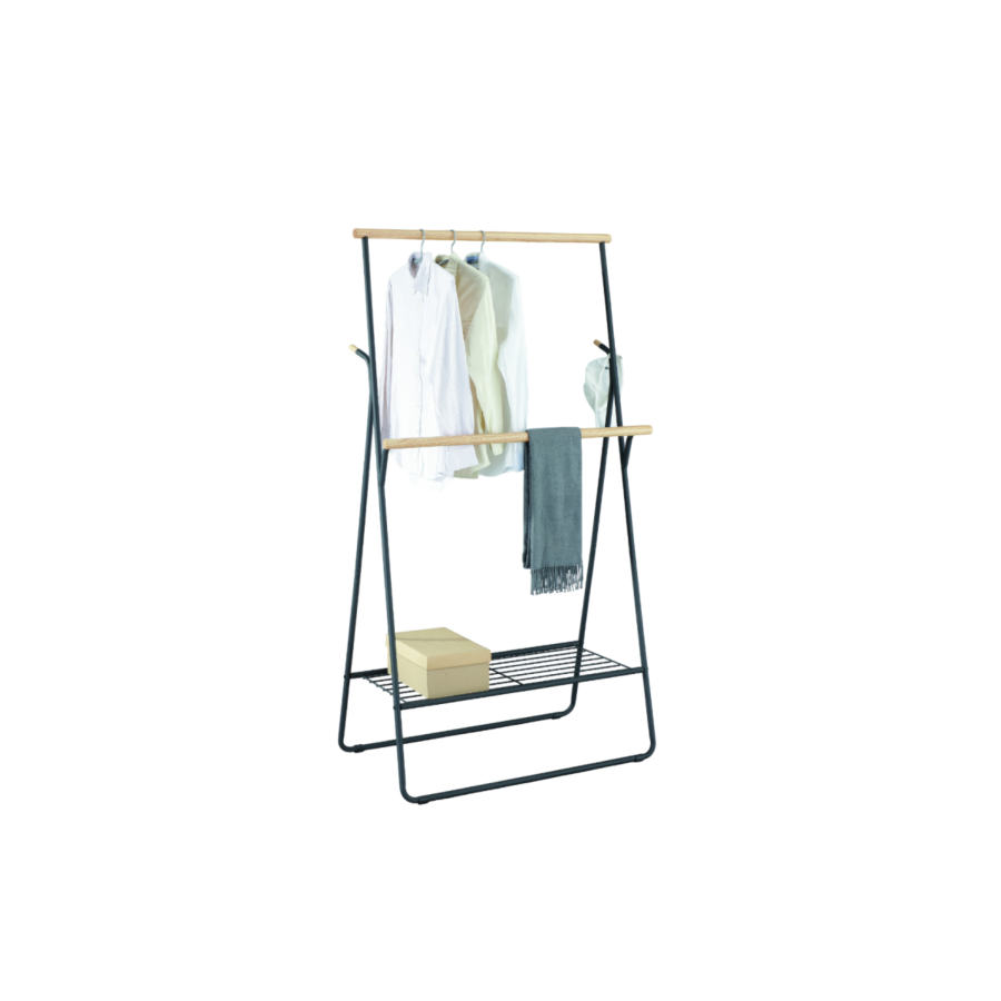 Porte-Cintres Buttitta 170Cm - Noir/Nature Offres Ramadanesques