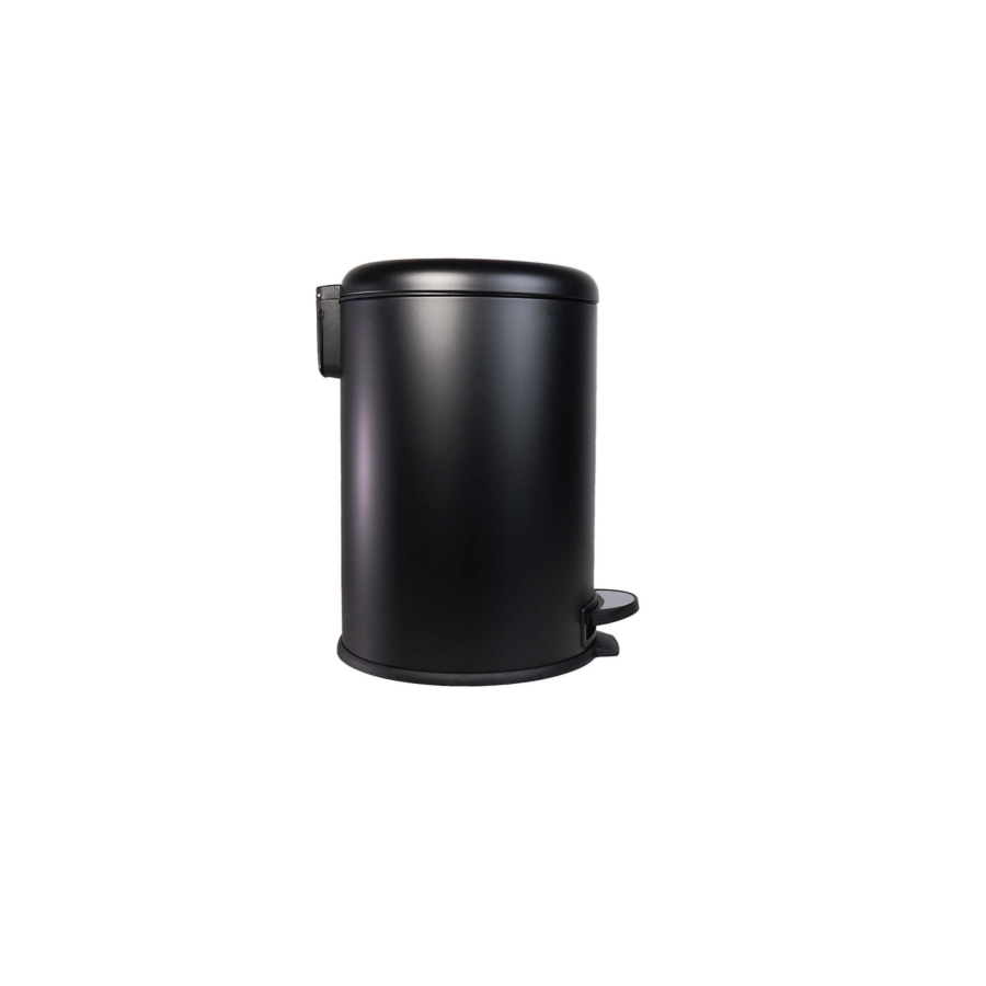 Poubelle 20L À Fermeture Souple - Noir Mat Soldes été