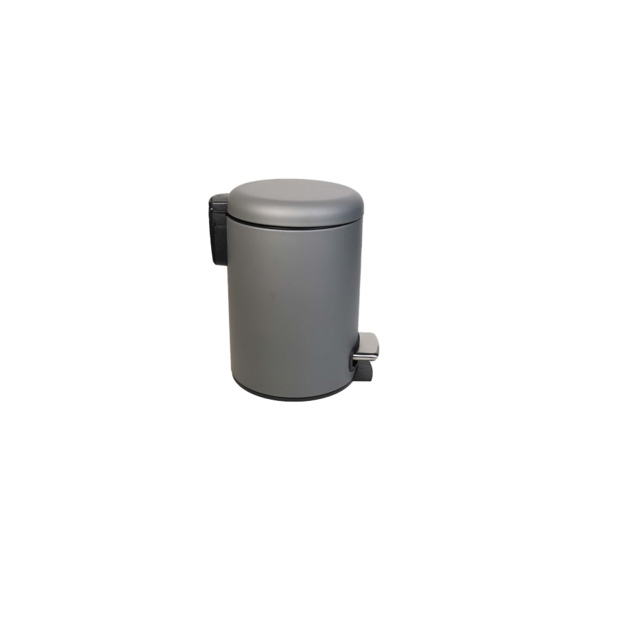 Poubelle 3L À Fermeture Souple - Gris Mat Décorations
