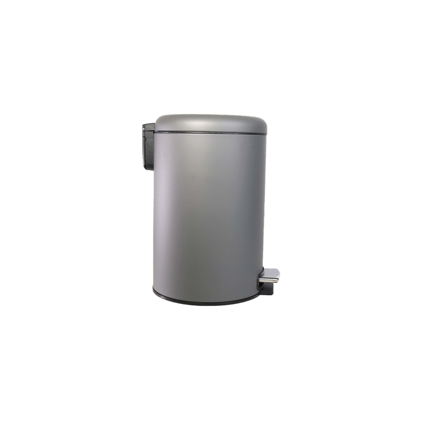 Poubelle 12L À Fermeture Souple - Gris Mat Soldes été vague 2