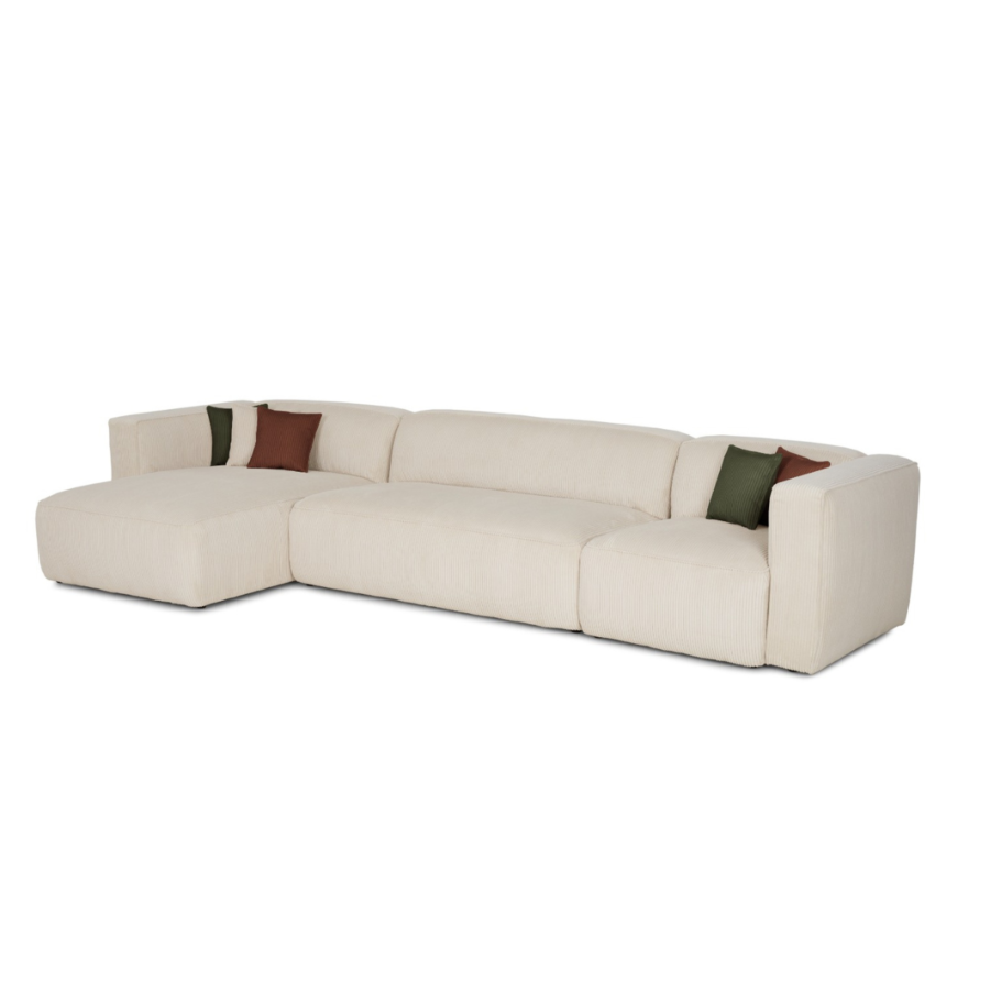 CANAPE D'ANGLE GUI MODULABLE - Beige Canapé d'angle