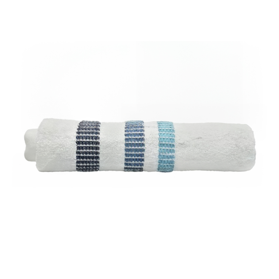 SERVIETTE BAIN CHLOE 70x140cm - Blanc Textile