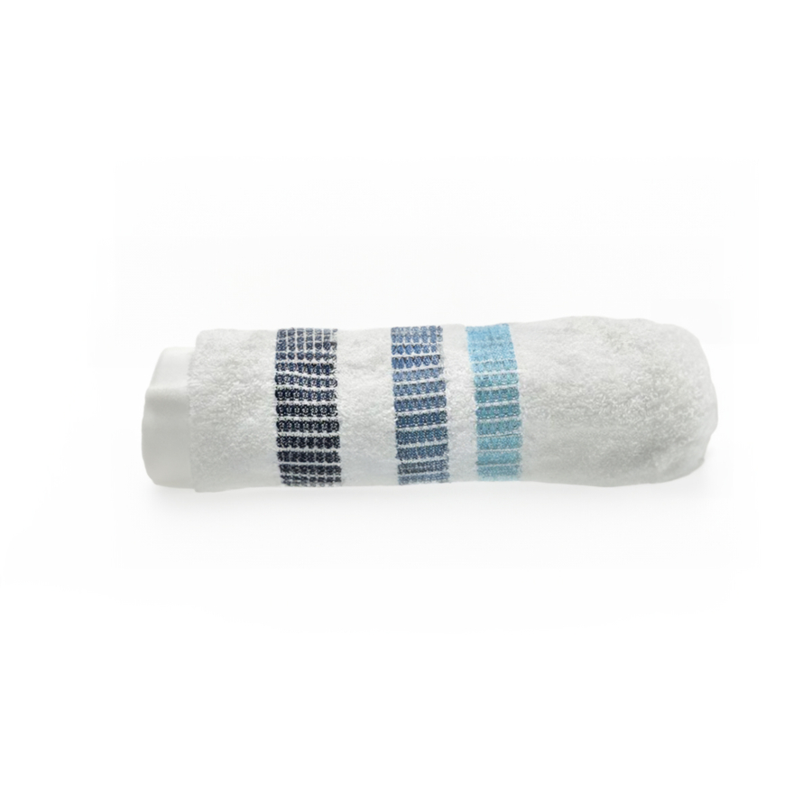 SERVIETTE BAIN CHLOE 50x90cm - Blanc Textile