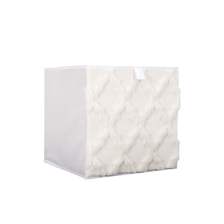 CUBE DE RANGEMENT PLIABLE 30x30cm TUFTE - Beige Cubes de rangement