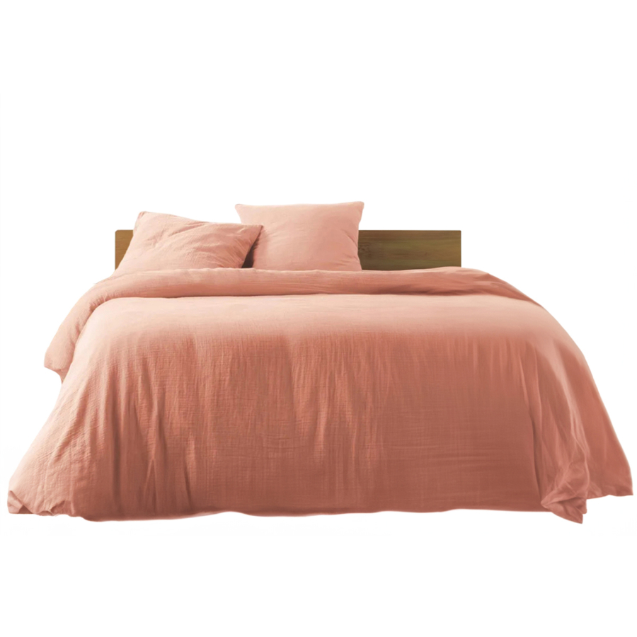 Parure De Lit 3 Pièces 240x220cm ANGELIA - Rose Promos printemps