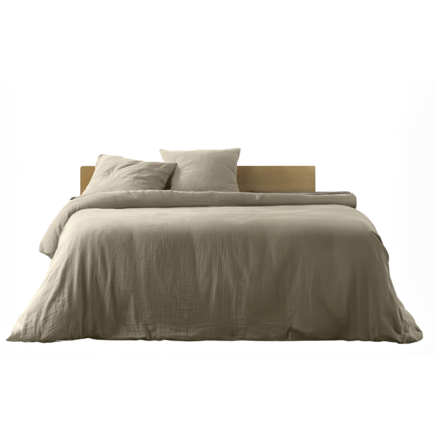 Parure De Lit 3 Pièces 240x220cm ANGELIA - Sable Promos printemps