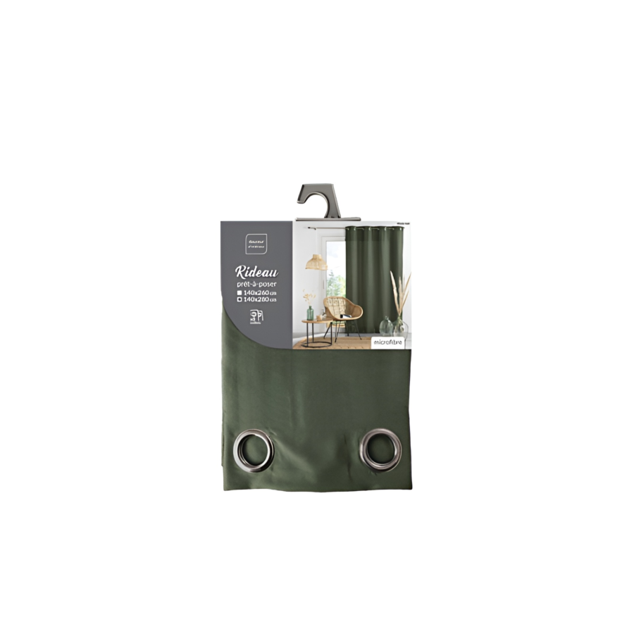 Rideau À Oeillets ABSOLU - Kaki Promos printemps