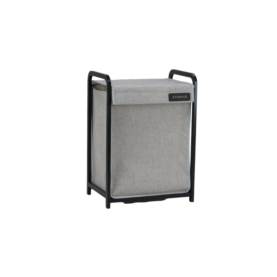 Paniers À Linge 45x31x62cm - Noir / Gris Accessoires-rangements