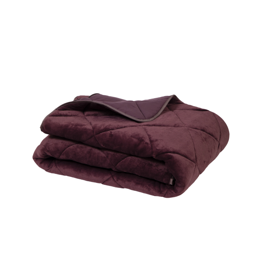 Couette 180x240 Flanelle Unie Cristal /Micro Touche Coton – Violet Textile