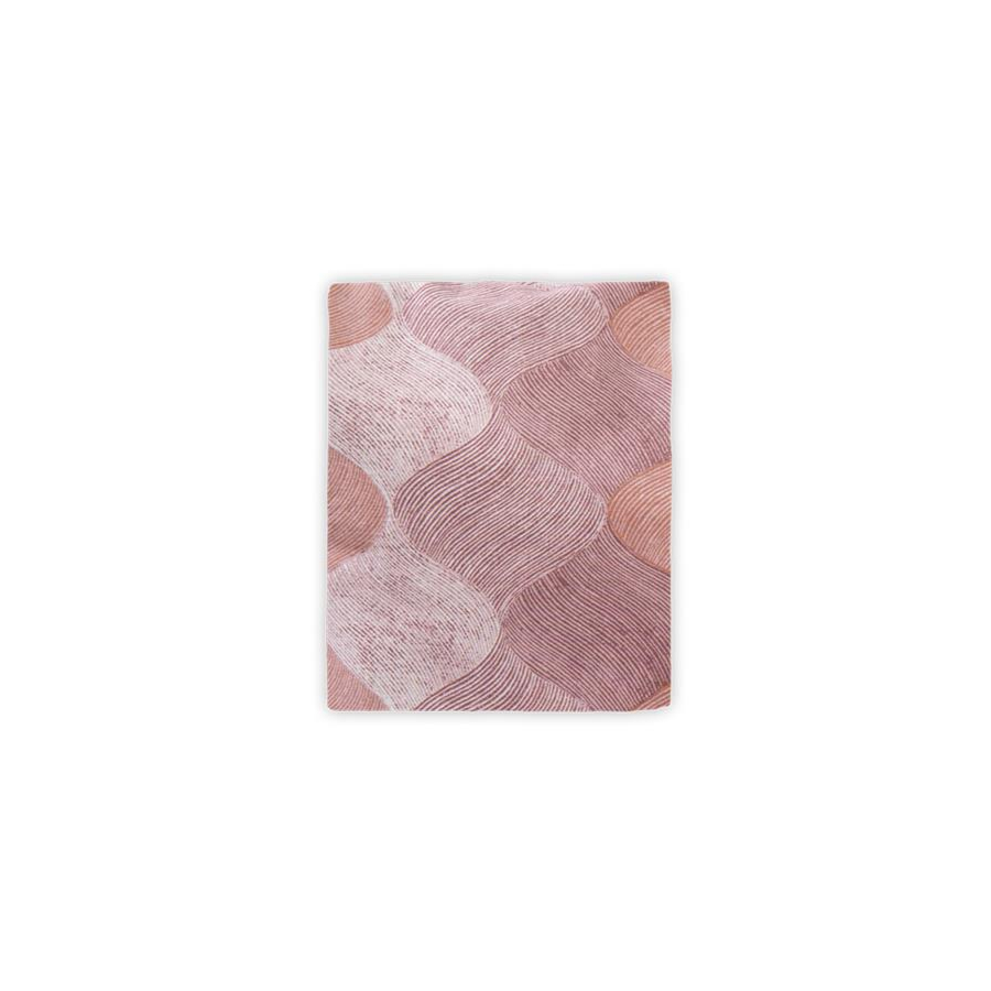 Drap Plat WAVY Flanelle 160x220cm - Rose Textile
