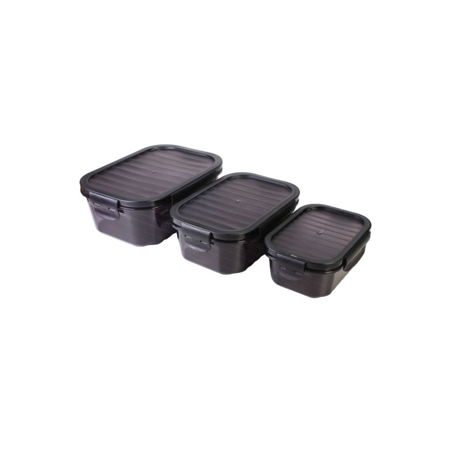 Set De 3 Boîtes Hermétiques - Noir Thermos et Boîtes de conservations