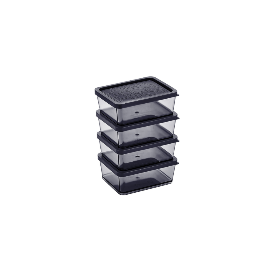 Set De 4 Boîtes De Conservation Bon Bon Mini - Gris Thermos et Boîtes de conservations