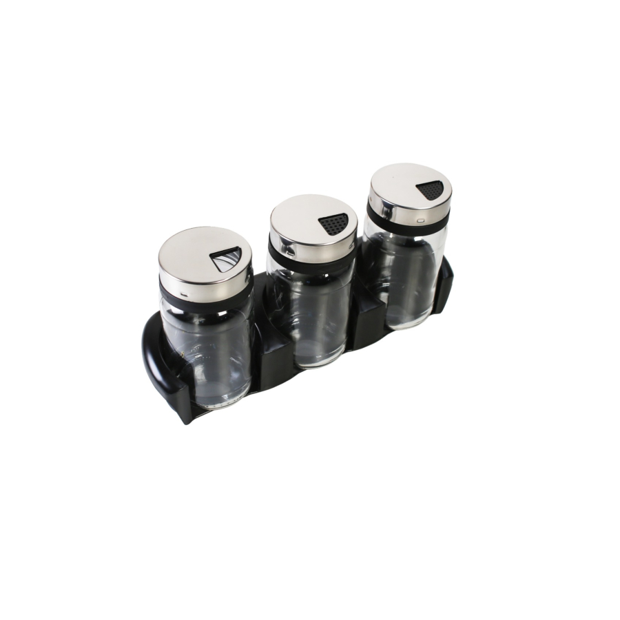 Set De 3 Salières Avec Base - Blanc Soldes été