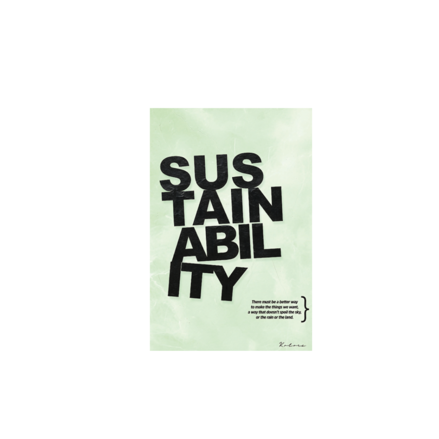 Tableau Sustainability 40x60cm Sans Cadre - Vert Tableaux