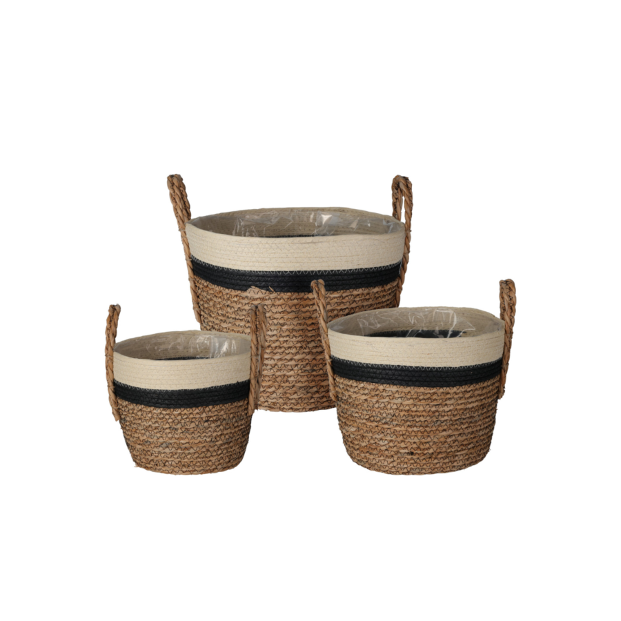 Ensemble De Paniers 3 Pièces - Beige Foncé Paniers et corbeilles