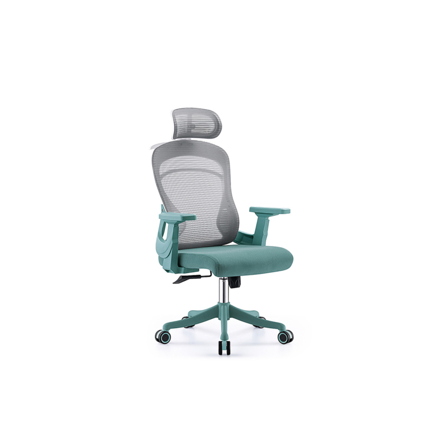 Fauteuil Président ERGO COMFY - Vert / Blanc Chaises sans accoudoir