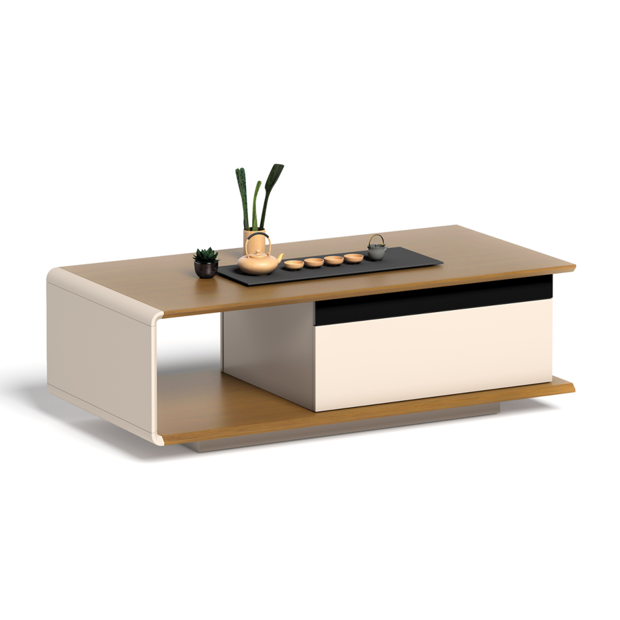 TABLE BASSE MAJESTY - Marron / Beige Table basse d'accueil