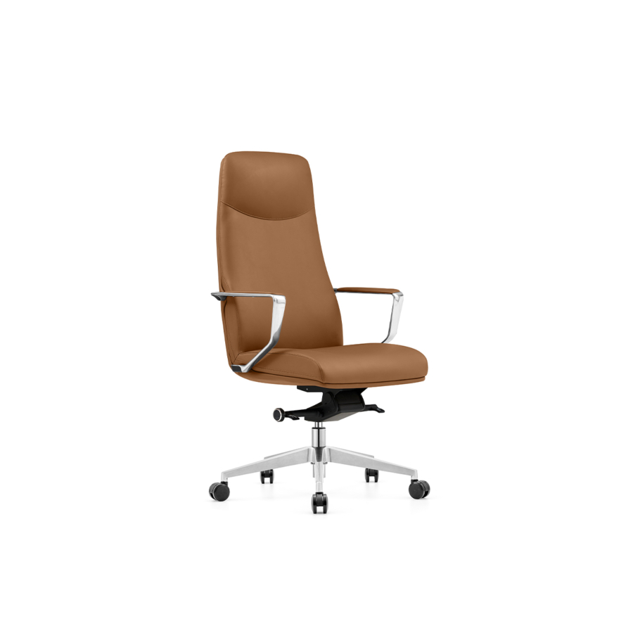 FAUTEUIL PRESIDENT WORKWELL - Marron Clair Chaises avec accoudoir